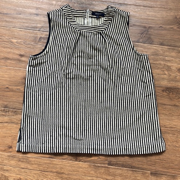 Madewell Striped Top with Zipper Detail - Picture 1 of 5